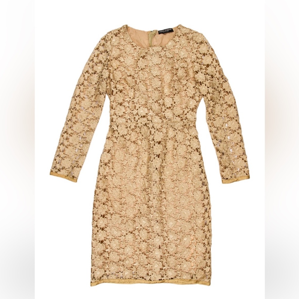 Dolce and Gabbana gold dress- S